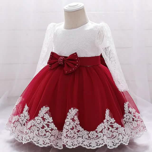 Baby Girls' Basic Christening Floral Dress
