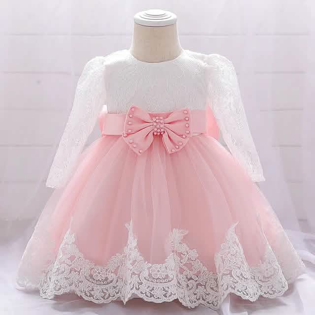 Baby Girls' Basic Christening Floral Dress